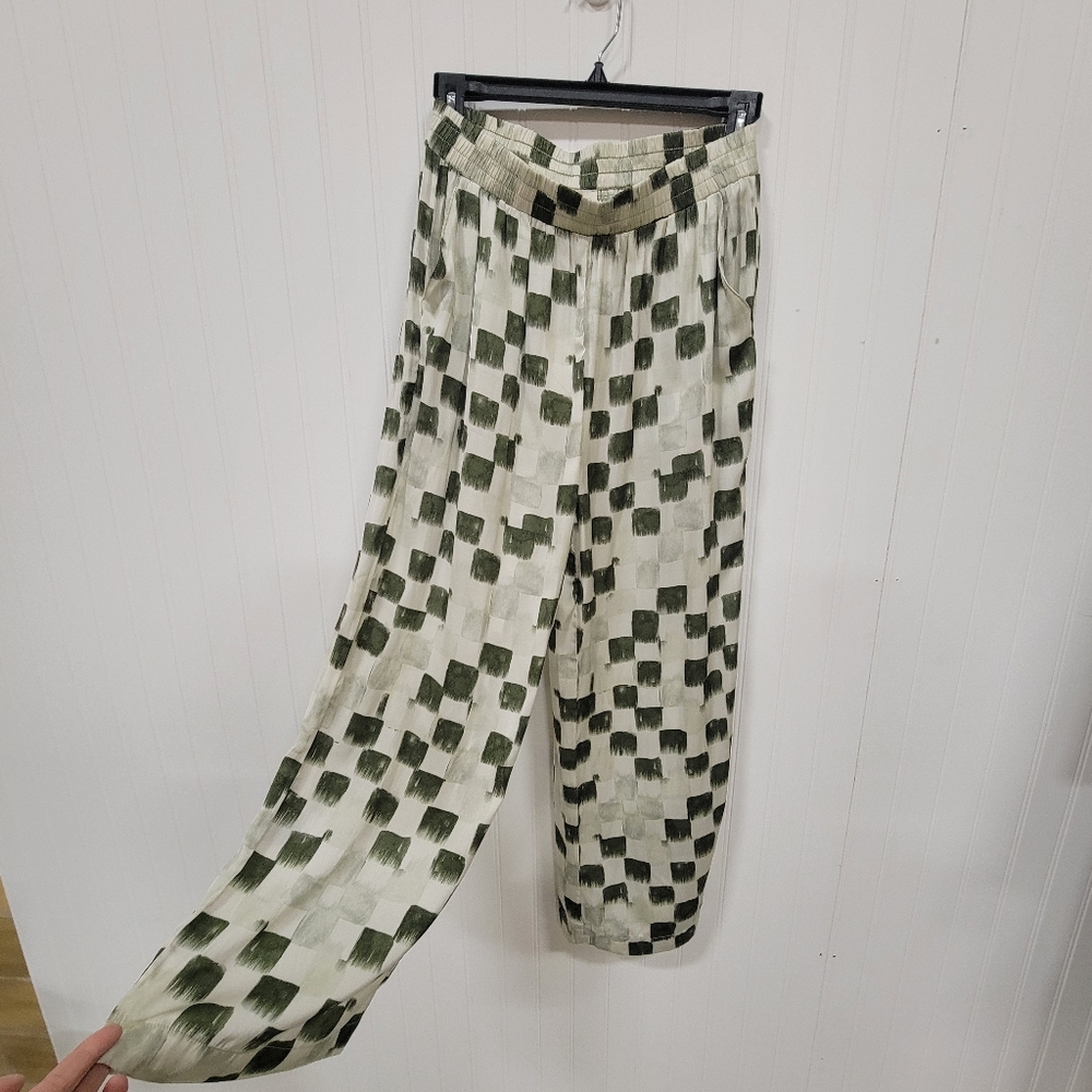 Checkered Silky Pants